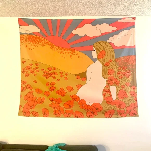 California Poppies Tapestry - Picture 3 of 3